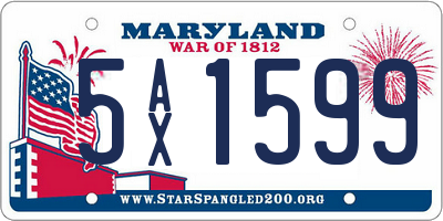 MD license plate 5AX1599