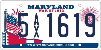 MD license plate 5AX1619