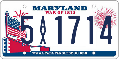 MD license plate 5AX1714
