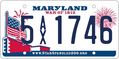 MD license plate 5AX1746