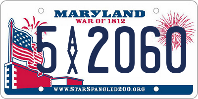 MD license plate 5AX2060