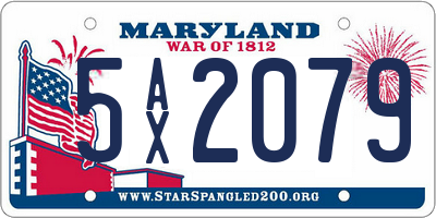 MD license plate 5AX2079