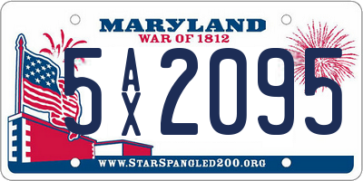MD license plate 5AX2095