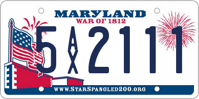 MD license plate 5AX2111
