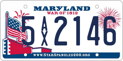 MD license plate 5AX2146