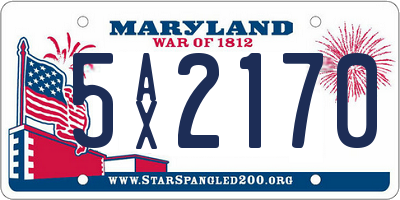 MD license plate 5AX2170