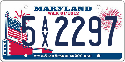 MD license plate 5AX2297