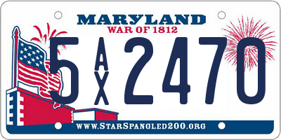 MD license plate 5AX2470