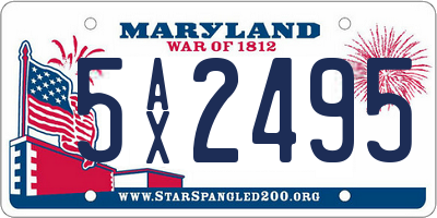 MD license plate 5AX2495