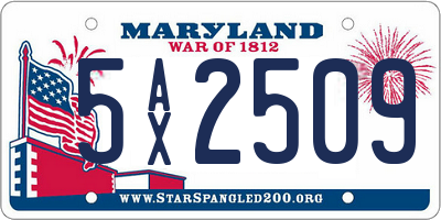 MD license plate 5AX2509