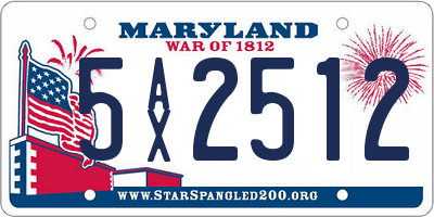 MD license plate 5AX2512