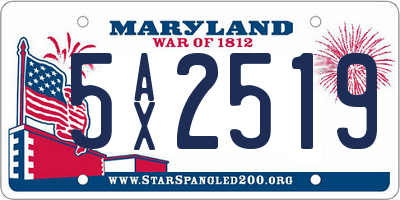 MD license plate 5AX2519