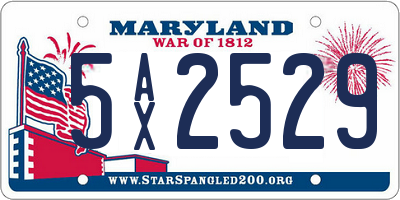 MD license plate 5AX2529