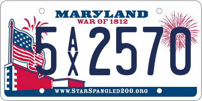 MD license plate 5AX2570