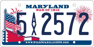 MD license plate 5AX2572