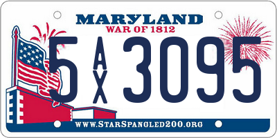 MD license plate 5AX3095