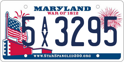 MD license plate 5AX3295