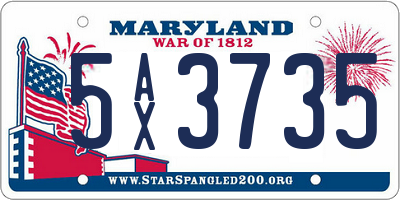 MD license plate 5AX3735
