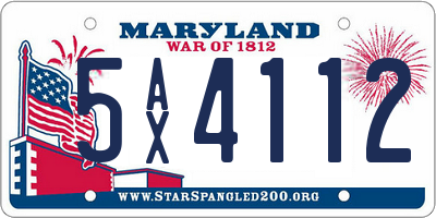 MD license plate 5AX4112