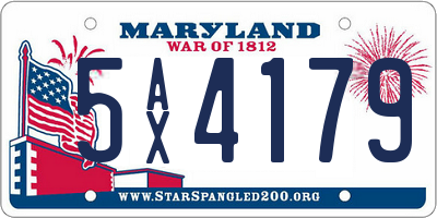MD license plate 5AX4179
