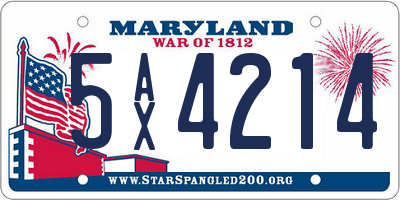 MD license plate 5AX4214