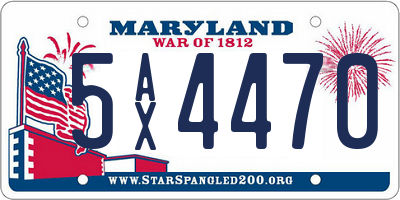 MD license plate 5AX4470