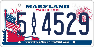 MD license plate 5AX4529