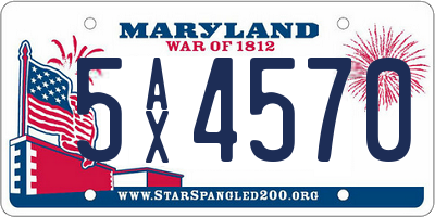 MD license plate 5AX4570