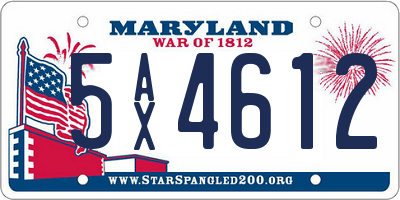 MD license plate 5AX4612