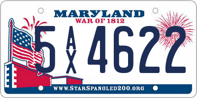 MD license plate 5AX4622