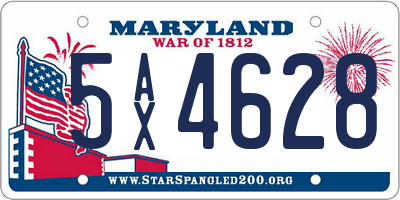 MD license plate 5AX4628