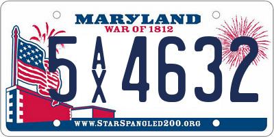 MD license plate 5AX4632