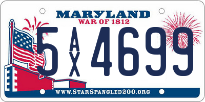 MD license plate 5AX4699