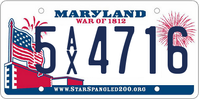 MD license plate 5AX4716