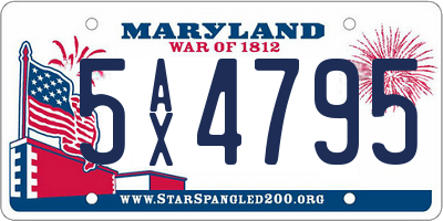 MD license plate 5AX4795