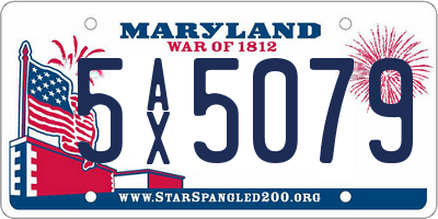 MD license plate 5AX5079