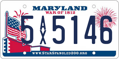 MD license plate 5AX5146