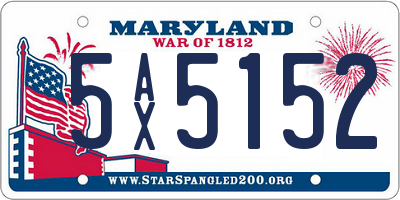 MD license plate 5AX5152