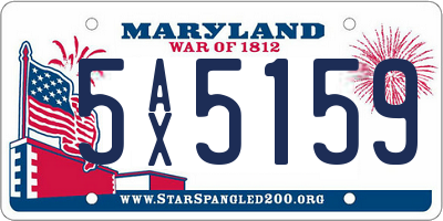 MD license plate 5AX5159