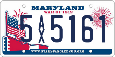 MD license plate 5AX5161