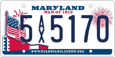 MD license plate 5AX5170