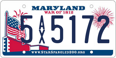 MD license plate 5AX5172