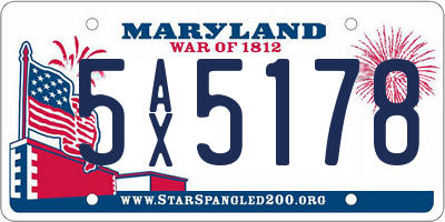 MD license plate 5AX5178
