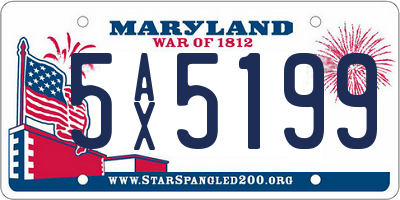 MD license plate 5AX5199