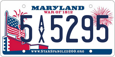 MD license plate 5AX5295