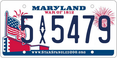 MD license plate 5AX5479