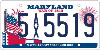 MD license plate 5AX5519