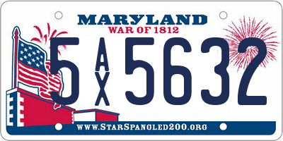 MD license plate 5AX5632