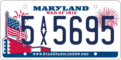 MD license plate 5AX5695