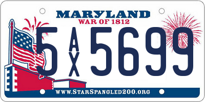 MD license plate 5AX5699
